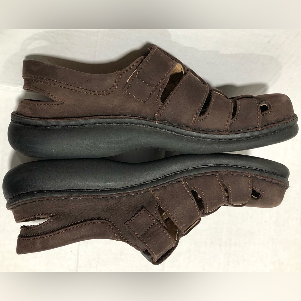 Birkenstock Madeira Dark Brown Leather Sandals - Picture 7 of 9